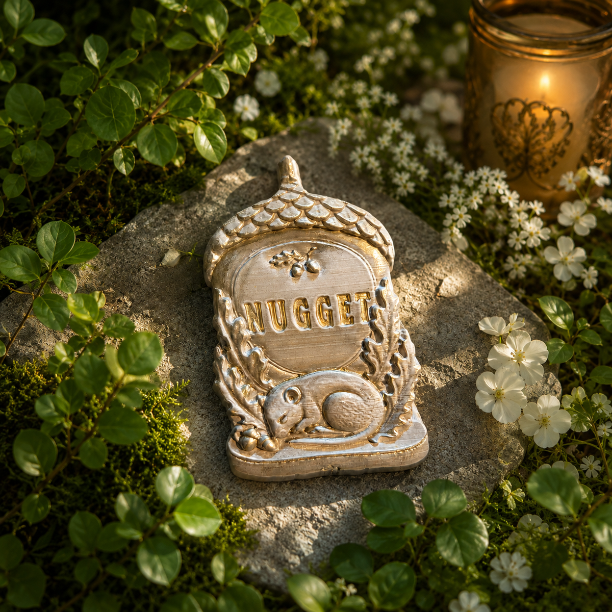Personalised acorn grave marker, product photo 5
