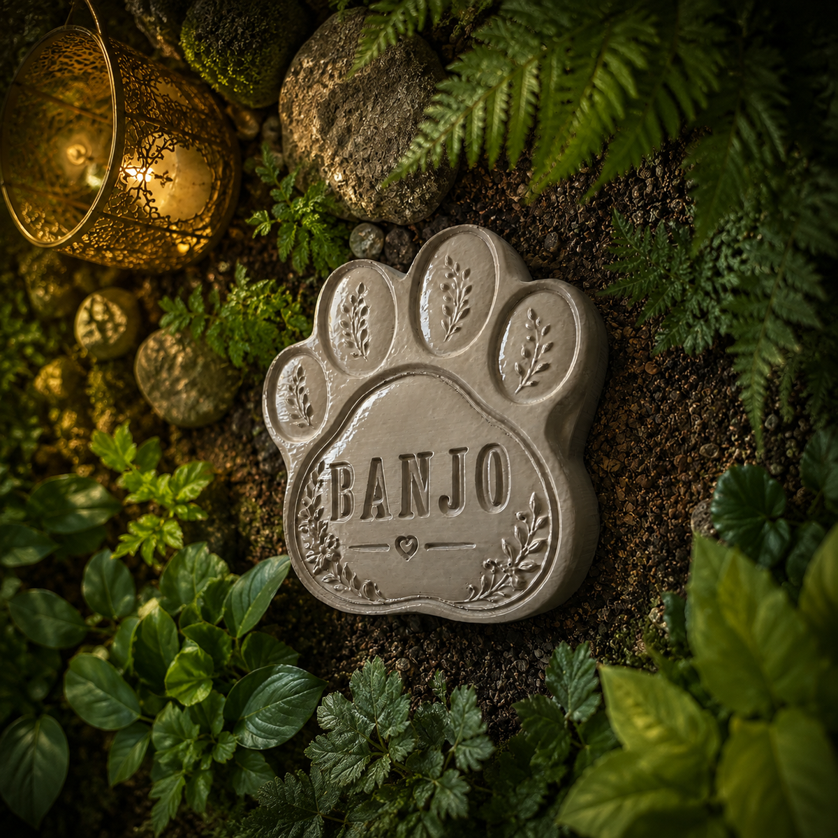 Personalised paw grave marker, product photo 5