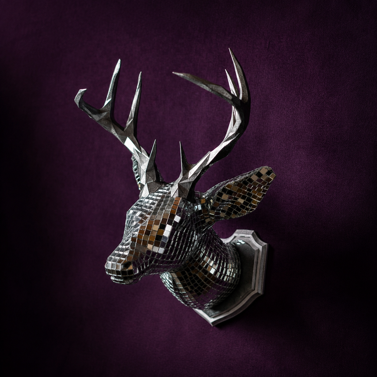 Stag Night antler detail showing mirror tile craftsmanship