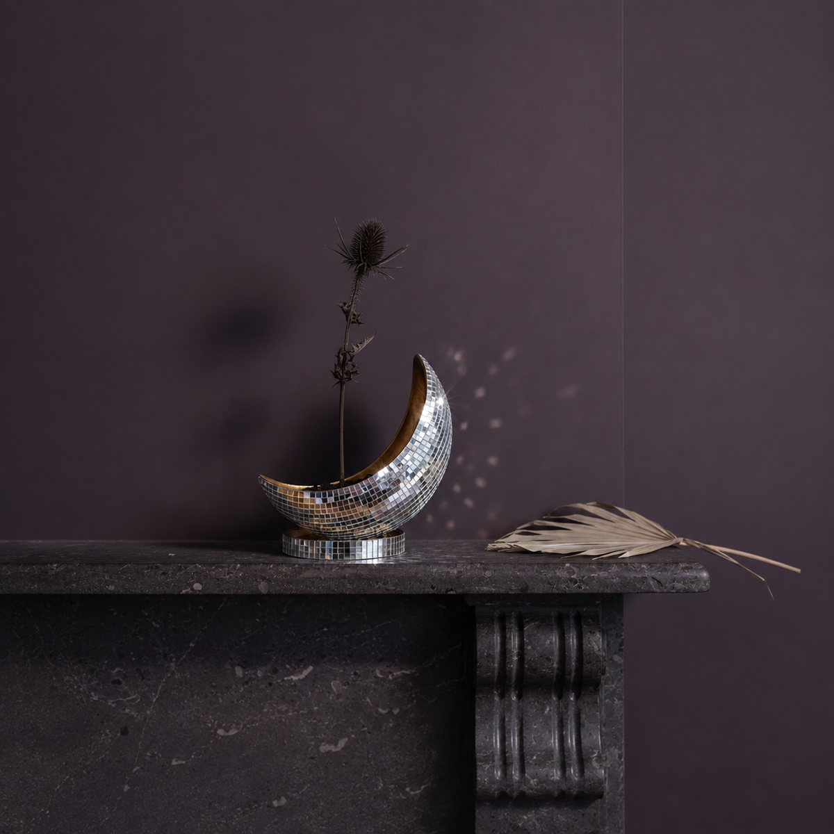 The Half Moon botanical mantle styling