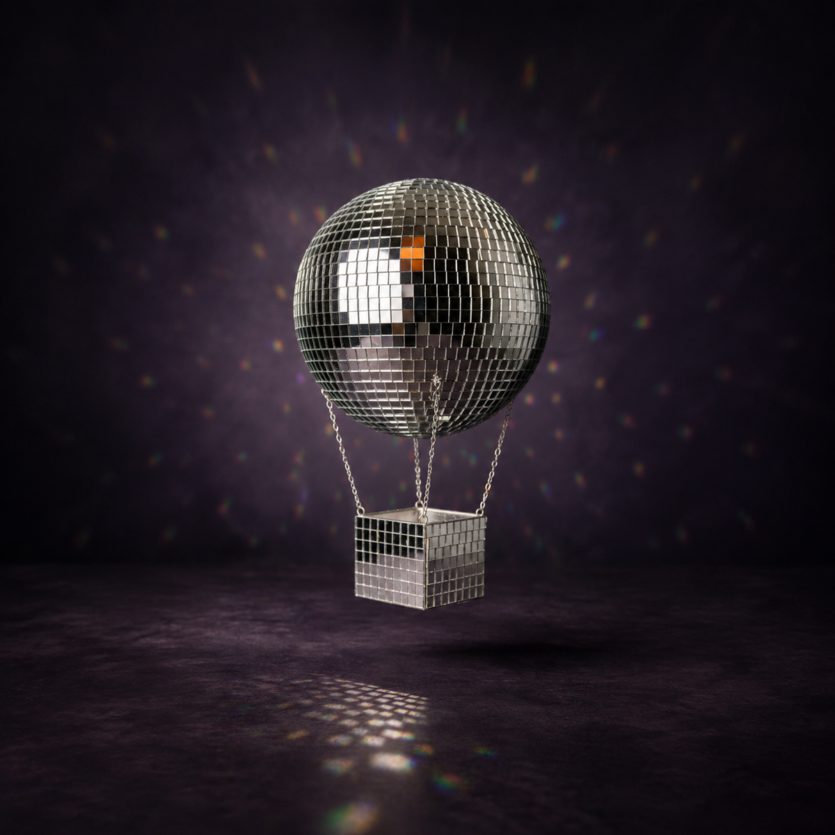 The Voyager mirror ball planter silhouette