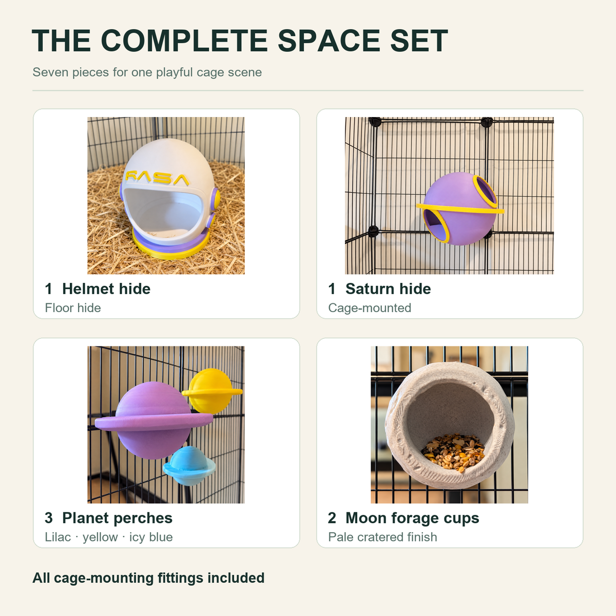 whats included — Space rat cage bundle