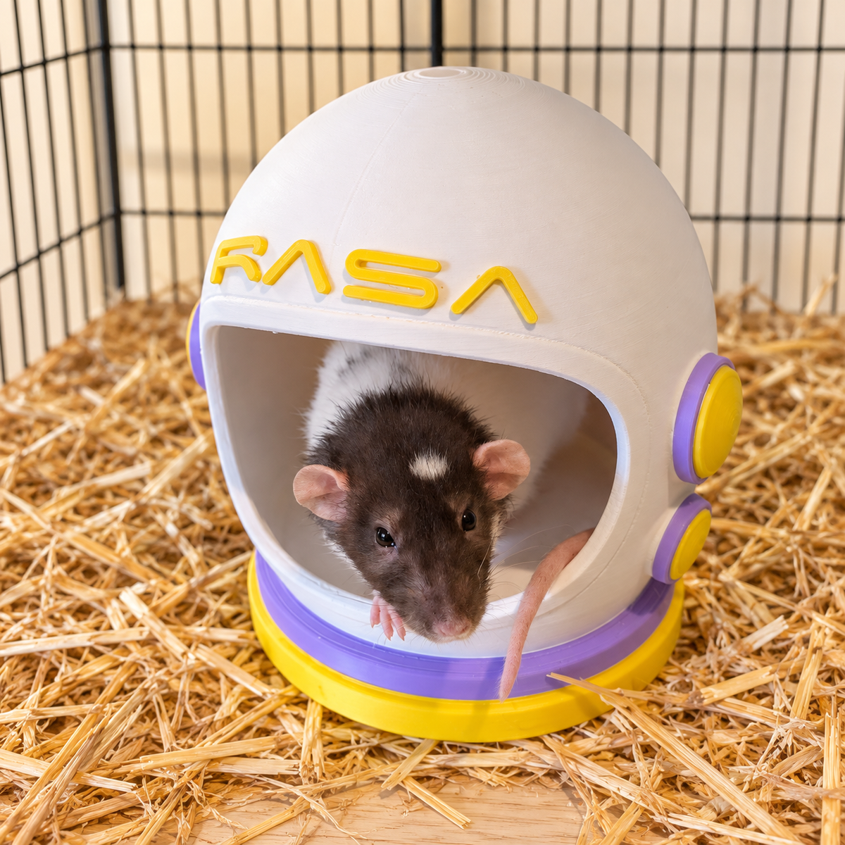 helmet in use — Space rat cage bundle