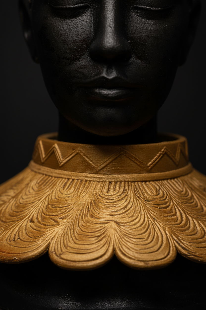 Nefertari collar etched detail