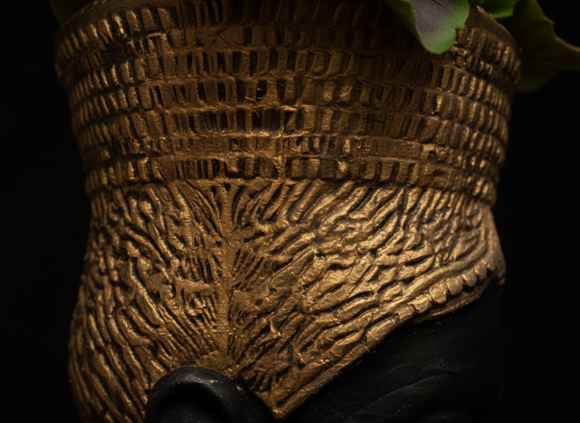 Nefertari crown weave texture detail