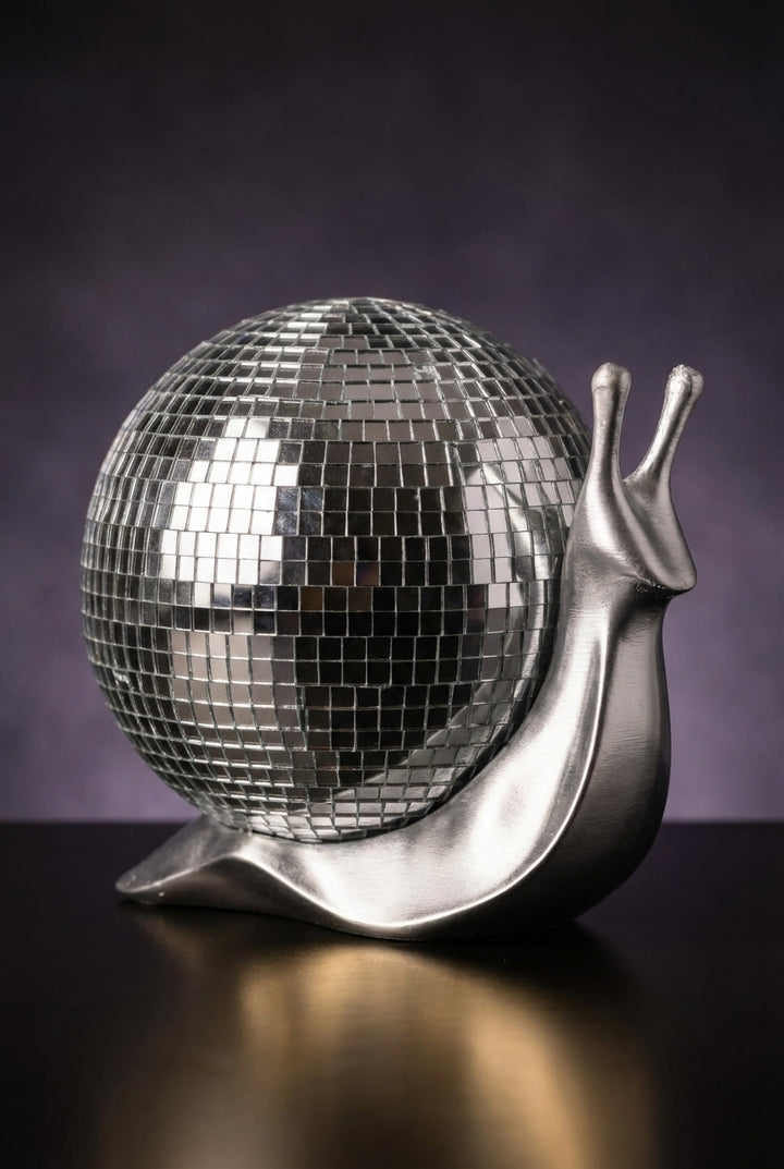 The Slow Dancer - Disco Snail Sculpture — handmade cast stone product by Ripleys Nest