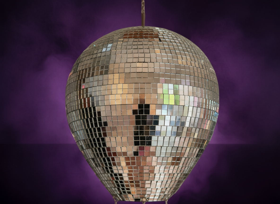 Close up of hand-finished glass mirror tiles