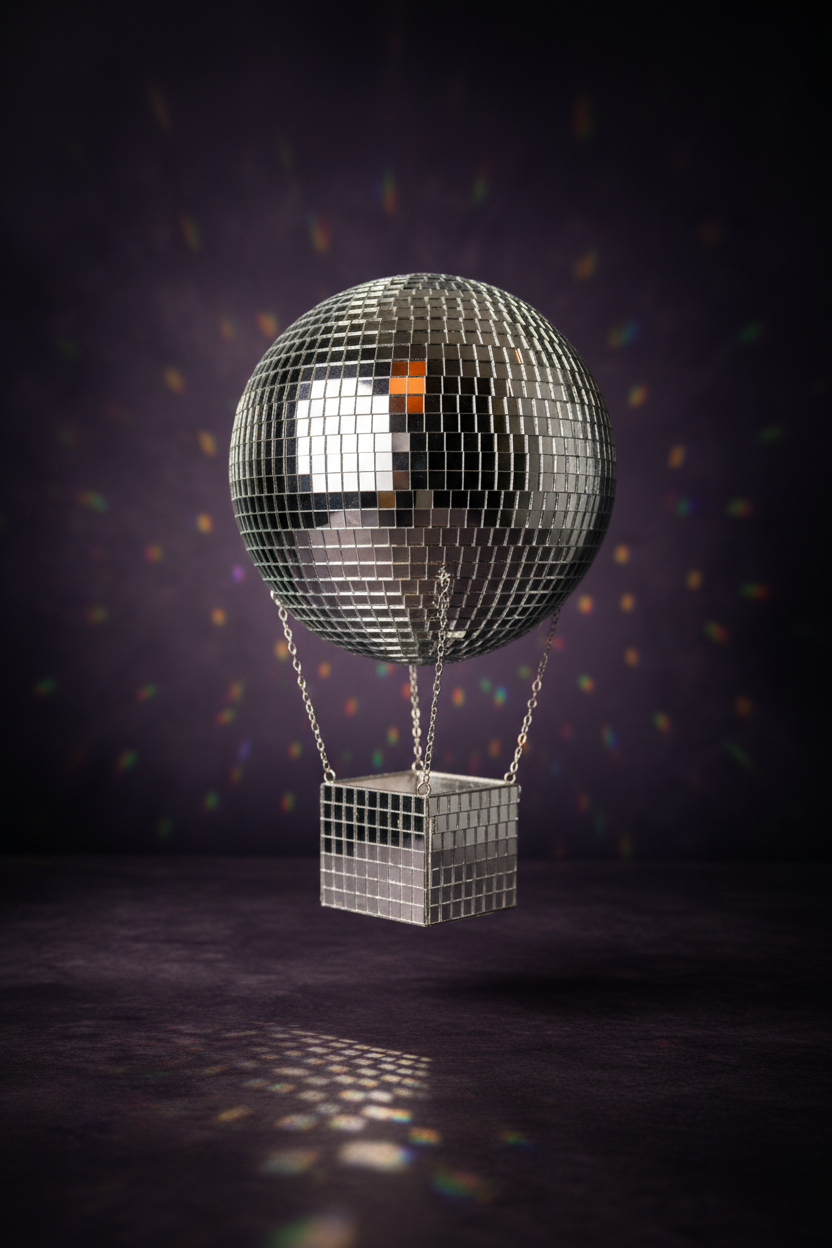 The Voyager mirror ball planter silhouette